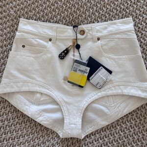 💯 authentic Louis Vuitton Monogram Accent Denim Mini Shorts